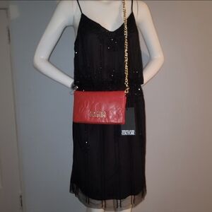NEW! Versace Jeans Collection Vibrant Red Crossbody Bag